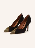 Czółenka - Kurt Geiger Czółenka Z Ozdobnymi Kamykami schwarz - miniaturka - grafika 1