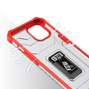Crystal Ring Case pancerne hybrydowe etui pokrowiec + magnetyczny uchwyt iPhone 12 mini czerwony - Etui i futerały do telefonów - miniaturka - grafika 4