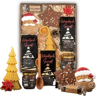 Herbata - Kosz Prezentowy Święteczny Duży Zestaw Herbata Świeca Kawa Czekolada Miód - miniaturka - grafika 1