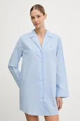Piżamy damskie - Tommy Hilfiger koszula nocna bawełniana damska kolor niebieski bawełniana UW0UW06082 - miniaturka - grafika 1