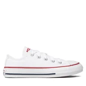 Buty dla chłopców - Trampki Converse Chuck Taylor All Star Ox 3J256 Biały - miniaturka - grafika 1
