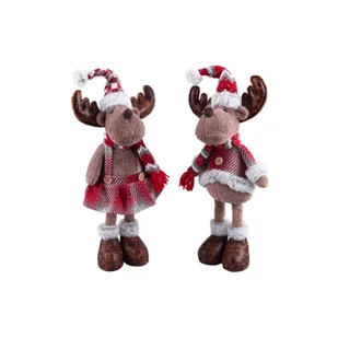 Renifer stojący 43 cm mix - Ozdoby bożonarodzeniowe - miniaturka - grafika 1