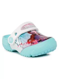 Buty dla dziewczynek - Crocs Klapki Crocsfl Ol Disney Frozen2 Cg K 206167 Niebieski - grafika 1