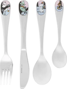 Sztućce dziecięce Arabia Finland Muminki Friends Forever 4 el. - Sztućce dla dzieci - miniaturka - grafika 1