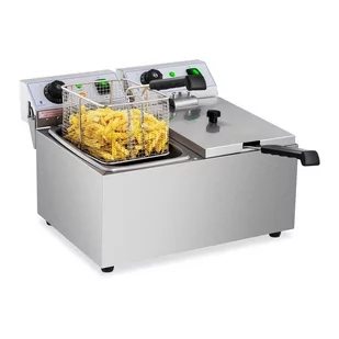 Royal Catering Frytownica podwójna gastronomiczna elektryczna 230 V 2 x 3200W 2 x 8 L 1009306 - Frytownice gastronomiczne - miniaturka - grafika 1