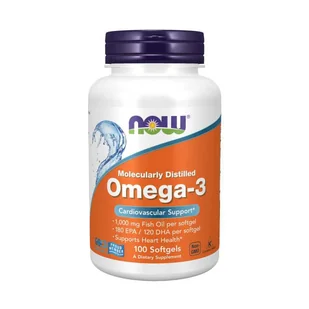 Now Foods OMEGA-3 1000mg 100 veg. kaps. - suplement diety USA - Witaminy i minerały - miniaturka - grafika 1