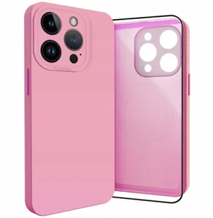 Etui do Apple iPhone 14 Pro Do Magsafe, Osłona Kamery, Różowe Szkło 9H - Etui i futerały do telefonów - miniaturka - grafika 1