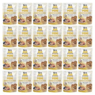 Brit Care Mini Fillets z królikiem i łososiem, w sosie własnym 24 x 85 g - Mokra karma dla psów - miniaturka - grafika 1