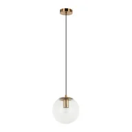 Lampy sufitowe - Złota lampa wisząca, do jadalni PND-58867-1S-BK-BRO z serii SARPO  - miniaturka - grafika 1