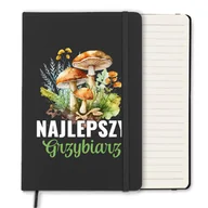 Notesy i bloczki - NOTES CZARNY W LINIE Z GUMKĄ A5 DLA GRZYBIARZA WZ - miniaturka - grafika 1