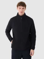 Bluzy męskie - 4F Polar ze stójką trekkingowy męski 4FWSS25TFLEM304-20S Czarny Roz. XXL - miniaturka - grafika 1