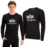 Odzież taktyczna i umundurowanie - Koszulka Longsleeve Alpha Industries Basic 100510 03 - Czarny M - miniaturka - grafika 1