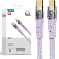 Kable USB - Kabel USB Typ C - USB Typ C ROCK Z21 100W 1.2 m Fioletowy - miniaturka - grafika 1