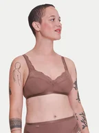 Biustonosze - Sloggi Biustonosz bezfiszbinowy Romance 10031898 Brązowy - miniaturka - grafika 1