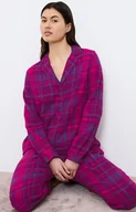 Piżamy damskie - Triumph piżama damska rozpinana Boyfriend PW 01 X Checks 10225075-0035, Kolor bordowo-granatowy, Rozmiar 36, Triumph - Primodo.com - miniaturka - grafika 1