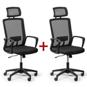 Fotele i krzesła biurowe - B2B Partner Krzesło biurowe Base plus 1+1 GRATIS, czarny 415078 - miniaturka - grafika 1