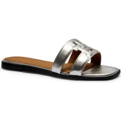 Klapki i japonki damskie - Tommy Hilfiger Skórzane klapki - miniaturka - grafika 1