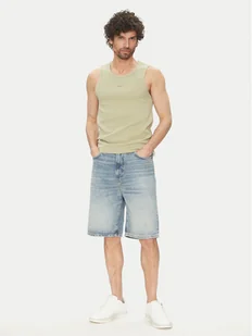 HUGO Tank top Dapota 50542089 Zielony Slim Fit - Koszulki męskie - miniaturka - grafika 1