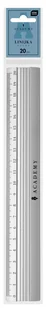 Linijka ALUMINIOWA szkolna 20cm ACADEMY - Linijki, ekierki - miniaturka - grafika 1