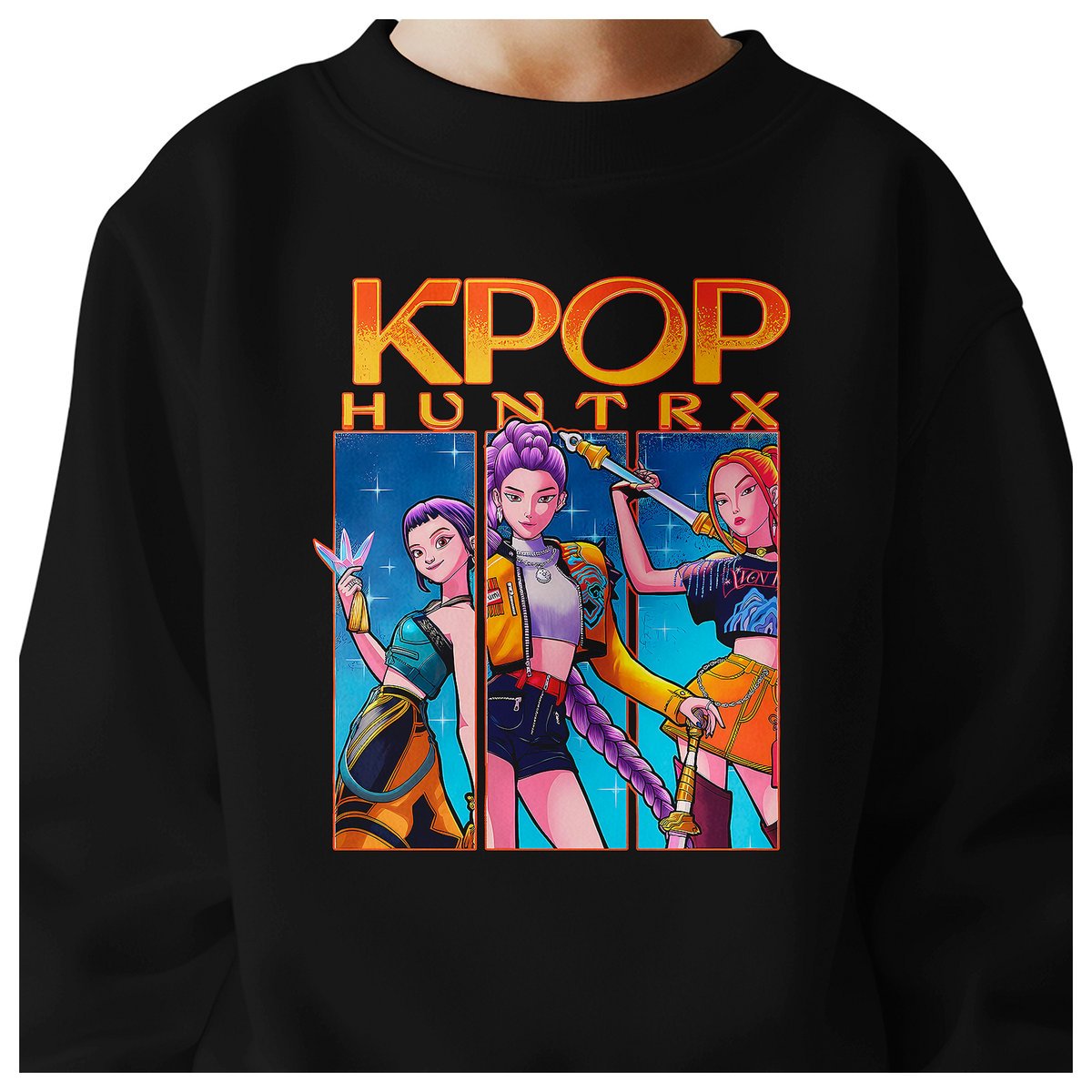 BLUZA DZIECIĘCA K-POPOWE ŁOWCZYNIE DEMONÓW HUNTRIX 110-116 BAWEŁNIANA