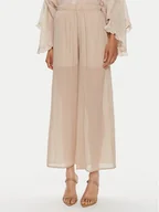 Spodnie damskie - ViCOLO Spodnie materiałowe TB2080 Beżowy Regular Fit - miniaturka - grafika 1