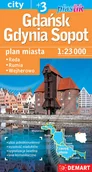 Mapy i plansze edukacyjne - Gdańsk, Gdynia, Sopot. Plan miasta 1:23 000 - miniaturka - grafika 1