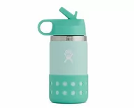 Kubki termiczne - Kubek termiczny dla dzieci Hydro Flask Kids Straw Lid and Boot 355 ml (paradise island) turkusowy - miniaturka - grafika 1