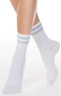 Skarpetki damskie - Skarpetki damskie białe z paskami Active, Kolor biało-różowo-niebieski, Rozmiar 36-37, Conte - Primodo.com - miniaturka - grafika 1