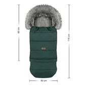 Śpiworki dla dzieci - ŚPIWOREK DO WÓZKA DZIECIĘCEGO/FOTELIK/SANKI, WODOSZCZELNY 115/85 CM ZIELONY - miniaturka - grafika 1