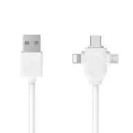 Kable USB - Kabel USB 3 w 1 micro usb lightning typ c LB0112 libox - miniaturka - grafika 1