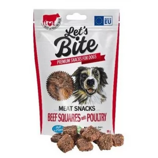 BRIT Brit Lets Bite Meat Snacks Beef Squares Poultry Przekąski Mięsne Dla Psa 80 g - Przysmaki dla psów - miniaturka - grafika 1