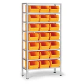 Szafy i regały magazynowe - Regał z plastikowymi pojemnikami BASIC, 1730 x 850 x 300 mm, 21x pojemnik typu C - miniaturka - grafika 1