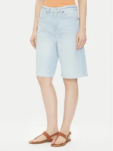 Pepe Jeans Szorty jeansowe PL801176 Niebieski Loose Fit - Spodenki damskie - miniaturka - grafika 1