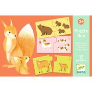 Zabawki interaktywne dla dzieci - Djeco Puzzle dla dzieci duo mamy i dzieci zwierzątka - miniaturka - grafika 1