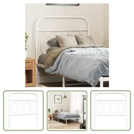 Inne meble do sypialni - The Living Store Metalowe wezgłowie - białe - 90 cm - Wezgłowie - miniaturka - grafika 1
