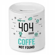 Skarbonki - SKARBONKA INFORMATYKA PROGRAMISTY COFFE NOT FOUND z Nadrukiem ze Zdjęciem - miniaturka - grafika 1