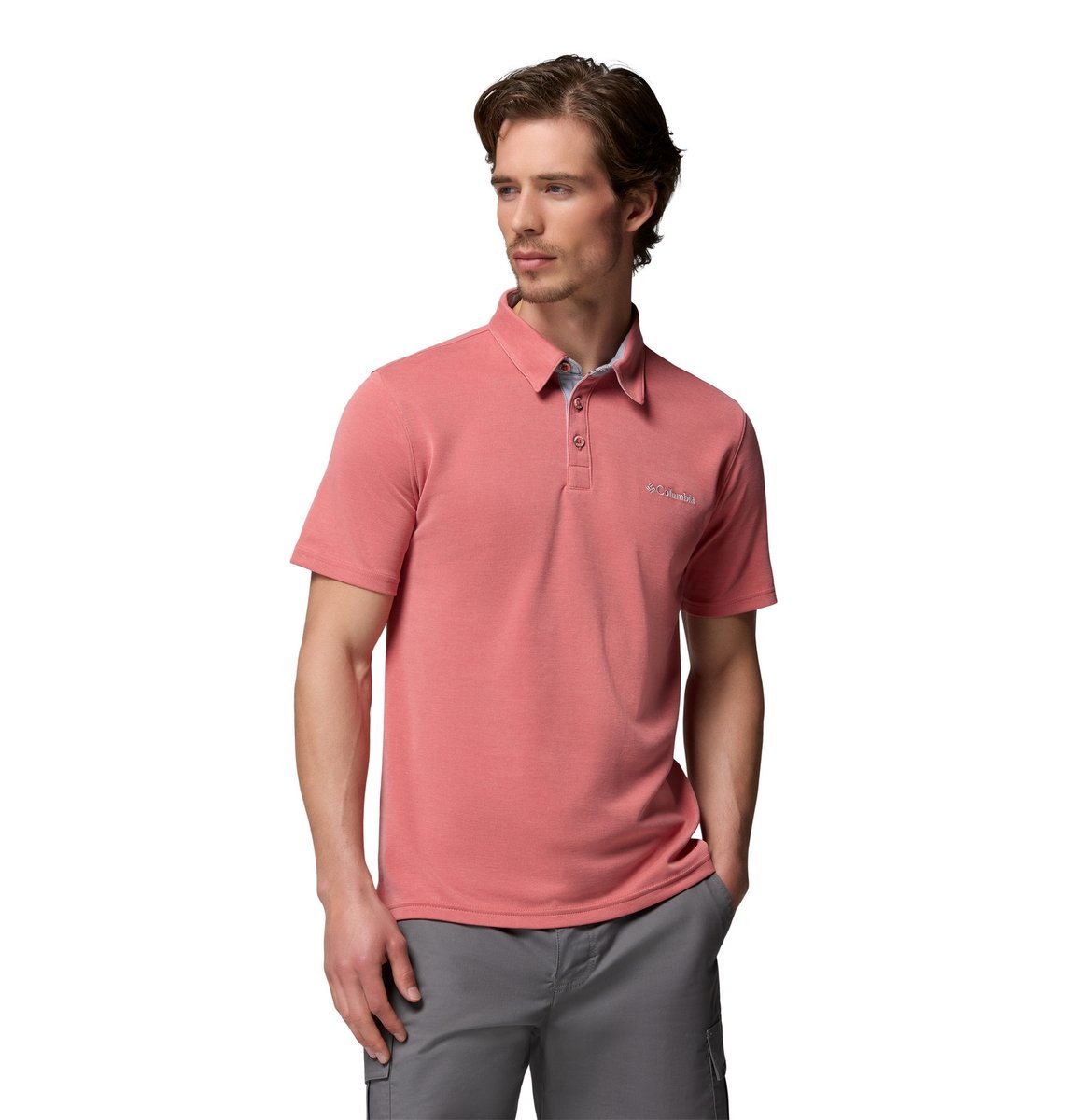 Koszulka polo męska Columbia NELSON POINT różowa 1772721643 r S (46)