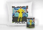 Gadżety dla niej i dla niego - ZESTAW PODUSZKA + KUBEK WOJCIECH SZCZĘSNY + IMIĘ - miniaturka - grafika 1