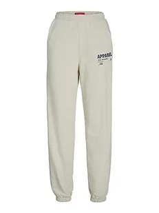 JACK & JONES Jxbianca Hw Relaxed Vint spodnie dresowe damskie, Bone White/Print: medieval Blue Print, L - Spodnie sportowe damskie - miniaturka - grafika 1