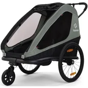 Przyczepki rowerowe - Przyczepka rowerowa HAMAX Traveller Twin Khaki-czarny - miniaturka - grafika 1