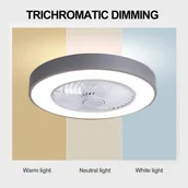 Wentylatory sufitowe - Lixada FS0030 wentylator sufitowy z oświetleniem z pilotem lampa wentylatora 3 kolory światła 3 prędkości wiatru oświetlenie LED do sypialni salonu jadalni - miniaturka - grafika 1