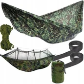 Hamaki - Hamak dwuosobowy z moskitierą moro 260x140cm - miniaturka - grafika 1