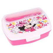 Lunch boxy - Lunchbox śniadaniówka + sztućce Myszka Minnie - miniaturka - grafika 1