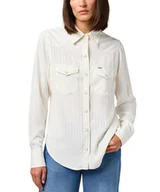 Koszule damskie - Koszula Wrangler WESTERN SHIRT 112350290 Worn White S - miniaturka - grafika 1