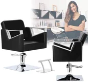 Fotele fryzjerskie - Fotel fryzjerski barberski hydrauliczny do salonu fryzjerskiego Tomas - miniaturka - grafika 1