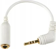 Adaptery i przejściówki - PRZEJŚCIÓWKA STEREO AUDIO BIAŁA 4CM HQ UNIWERSALNA - miniaturka - grafika 1