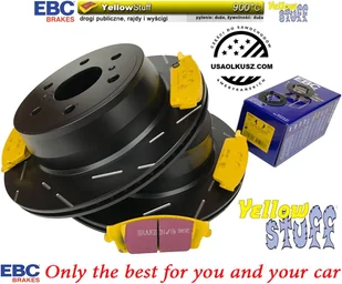 Tylne klocki YellowStuff + NACINANE tarcze hamulcowe EBC seria USR Chevrolet Tahoe 1500 2007-2020 - Tarcze hamulcowe - miniaturka - grafika 1