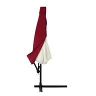 Parasole ogrodowe - Pokrowiec na parasol świetlny czerwony 3m zip - miniaturka - grafika 1