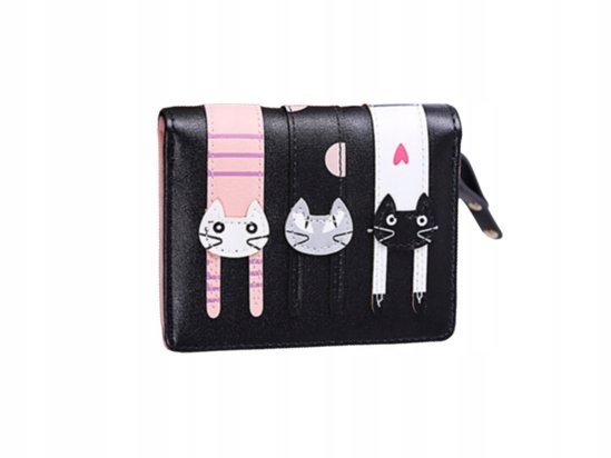 PORTFEL DAMSKI PORTMONETKA z kotkiem kotem Śliczny