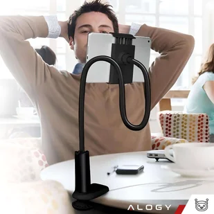 Uchwyt giętki na telefon Alogy Flexible Arm Phone Holder do biurka blatu elastyczne ramię Czarny - Pozostałe akcesoria do telefonów - miniaturka - grafika 6